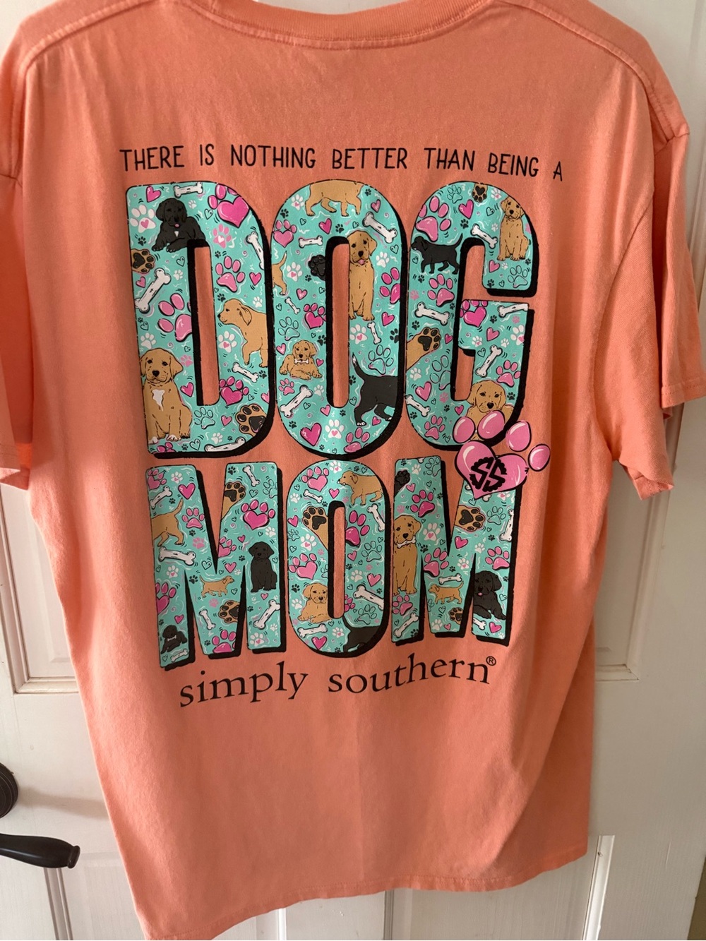 Simply Southern Peach Dog mom T-shirt